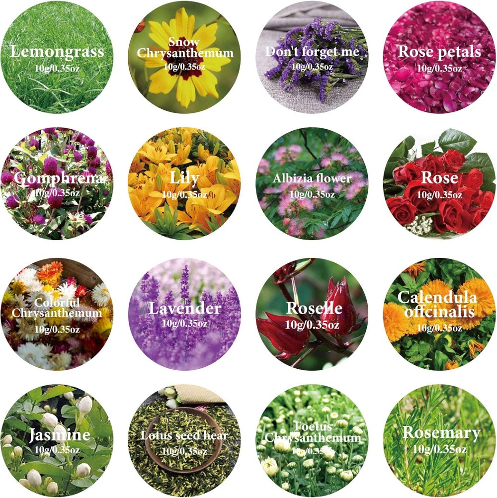 16 Bolsas de Flores Secas para - Candle Making Diy reseña y precio