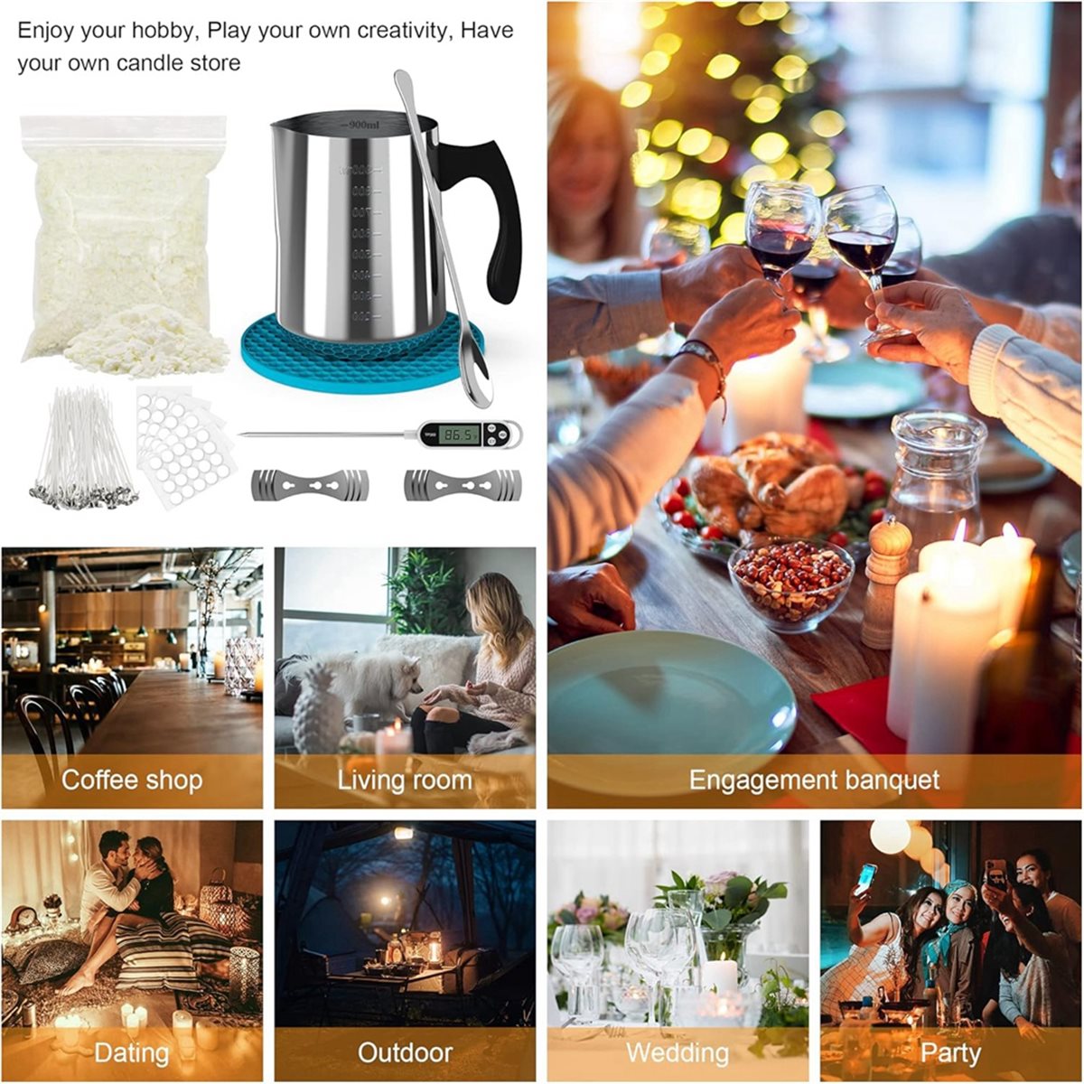 Kit de Suministros para Hacer  - Candle Making Kit For Adults reseña y precio