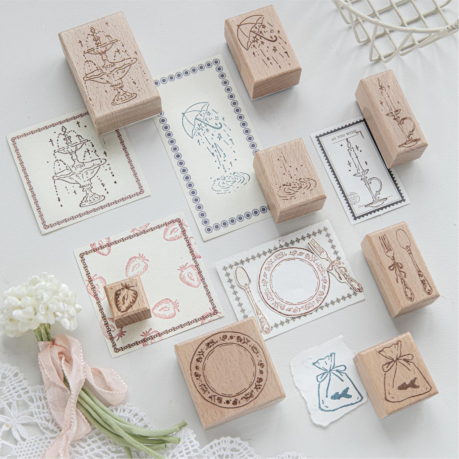 Sello de madera con diseño de  - Candle Making Uk reseña y precio